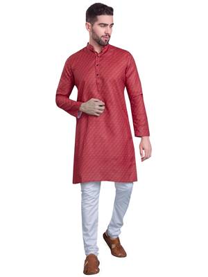 Red printed cotton men-kurtas 2