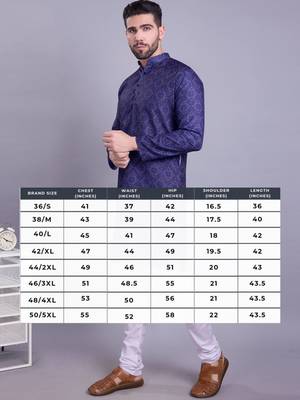 Blue printed cotton men-kurtas 5