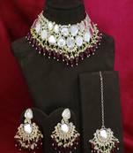 Maroon necklace-sets