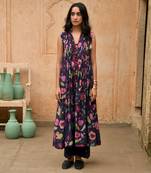 Blue Floral Printed Kurta Set