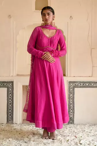 Hot Pink Kurta Set