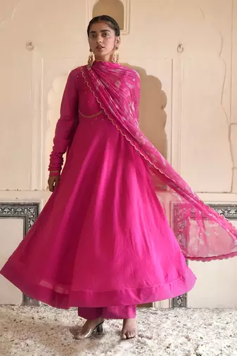 Hot Pink Kurta Set