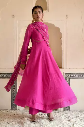 Hot Pink Kurta Set