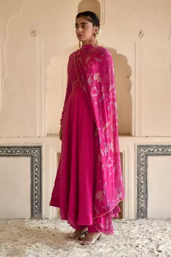 Hot Pink Kurta Set