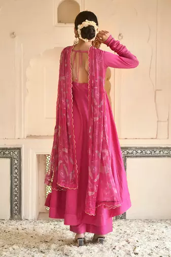 Hot Pink Kurta Set