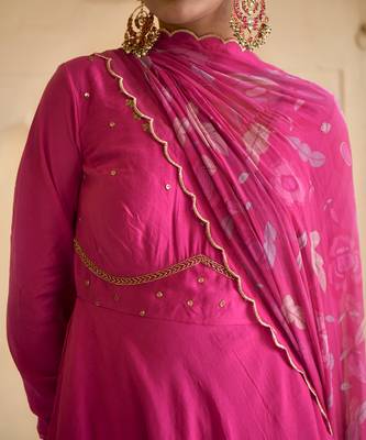 Hot Pink Kurta Set 8