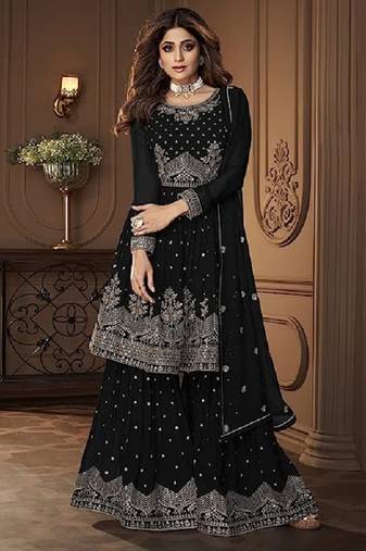 Women Designer Semi-Stitched Sharara Suit