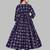 Blue printed cotton party-wear-kurtis