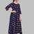 Blue printed cotton party-wear-kurtis