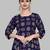 Blue printed cotton party-wear-kurtis