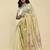 Yellow woven cotton saree with blouse