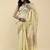 Yellow woven cotton saree with blouse