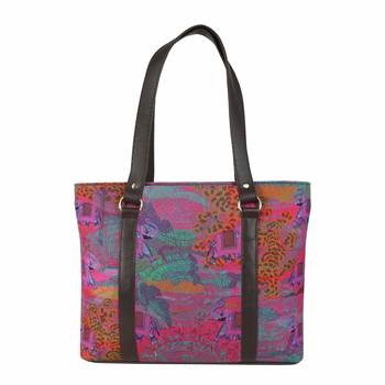 Elephant Motif Womens Tote Handbag 2