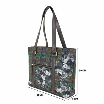 Flower Garden Print Side Tote Bag 3