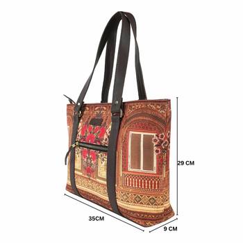 Shekhawati Haveli Print Trendy Handbag for Women 3