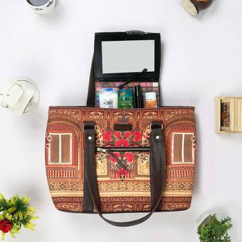 Shekhawati Haveli Print Trendy Handbag for Women 4