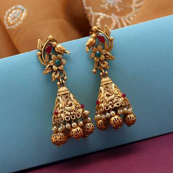 Pink jhumkas 1