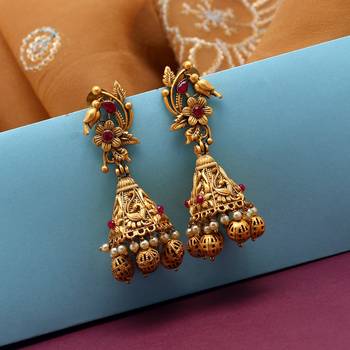 Pink jhumkas 1