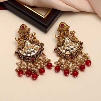 Maroon danglers-drops 1