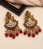 Maroon danglers-drops