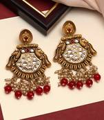 Maroon danglers-drops