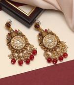 Maroon danglers-drops