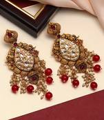 Maroon danglers-drops