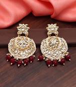 Maroon danglers-drops