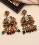 Maroon danglers-drops