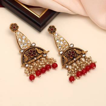 Maroon danglers-drops 1