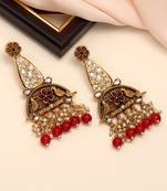 Maroon danglers-drops