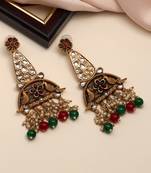 Maroon danglers-drops