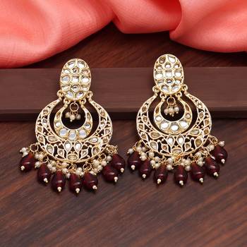 Maroon danglers-drops 1