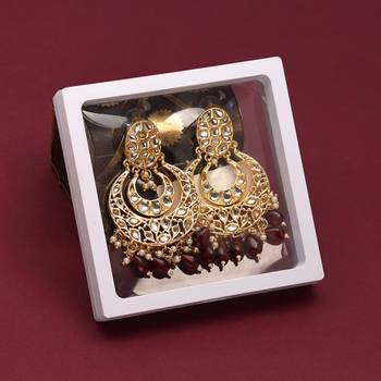 Maroon danglers-drops 2