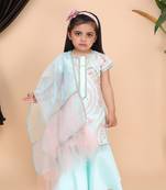 Aqua Green Kurti Sharara