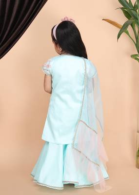 Aqua Green Kurti Sharara 3