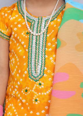 Yellow kurti and yellow dhoti 3