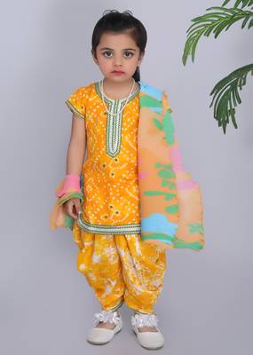 Yellow kurti and yellow dhoti 5