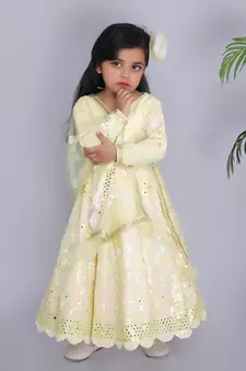YellowEmbroidery Anarkali