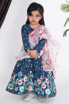 Blue Embroidery Anarkali