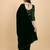 Green plain velvet saree with blouse