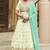 White Embroidered Gerogette Floor Length Salwar Kameez