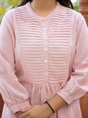 Pastel Peach Cotton Tunic Top 5
