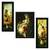 Three Fairys Wall Art Painting, without Glass Multicolor 28.5 x 19 Inches (Combined) | Large, Set of 3