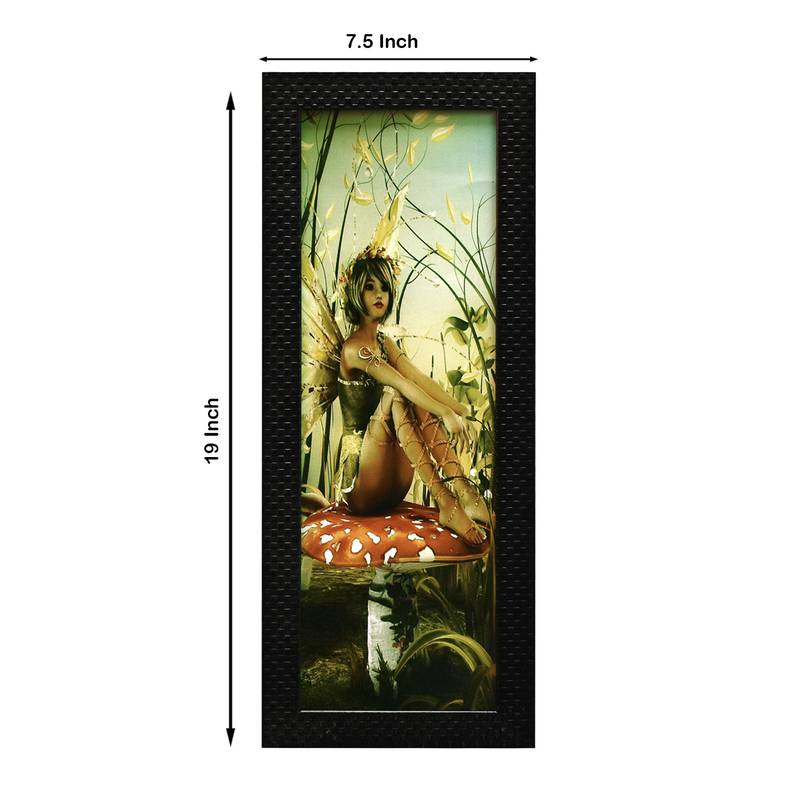 Three Fairys Wall Art Painting, without Glass Multicolor 28.5 x 19 Inches (Combined) | Large, Set of 3