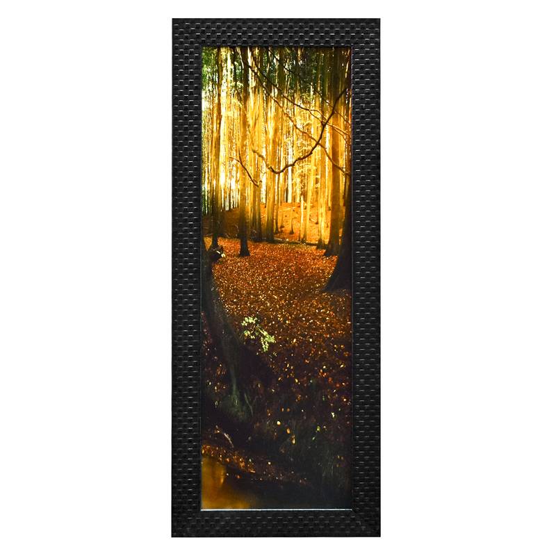 small river in the nature Wall Art Painting, without Glass Multicolor 28.5 x 19 Inches (Combined) | Large, Set of 3