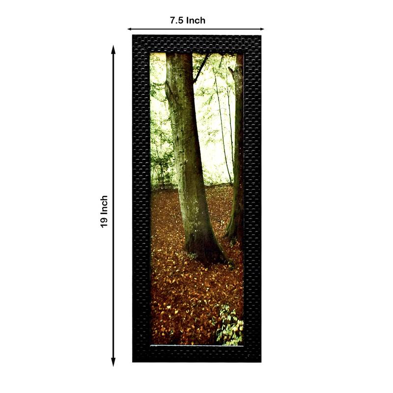 small river in the nature Wall Art Painting, without Glass Multicolor 28.5 x 19 Inches (Combined) | Large, Set of 3