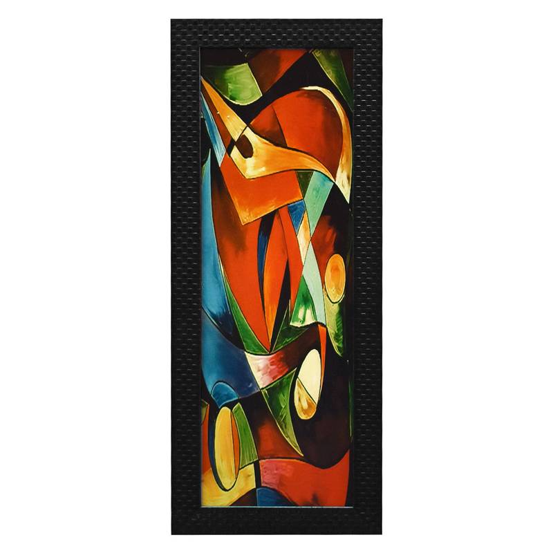 Abstract Wall Art Painting, without Glass Multicolor 28.5 x 19 Inches (Combined) | Large, Set of 3