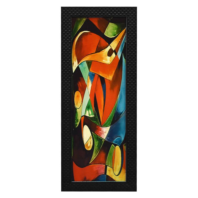 Abstract Wall Art Painting, without Glass Multicolor 28.5 x 19 Inches (Combined) | Large, Set of 3