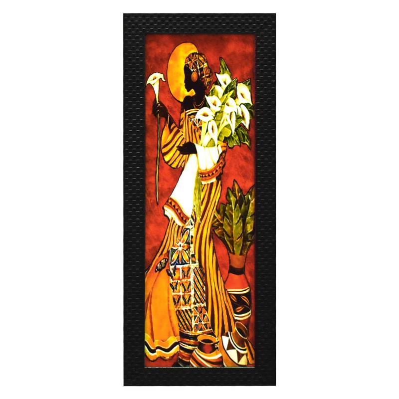 Two Human Figurine Wall Art Painting, without Glass Multicolor 28.5 x 19 Inches (Combined) | Large, Set of 3